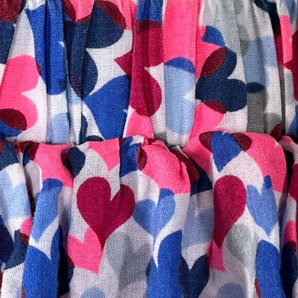 Gap Skirt Girls Medium 8 Kids Pull On Flare A Line Pink Blue Hearts Fall Casual - Picture 6 of 11